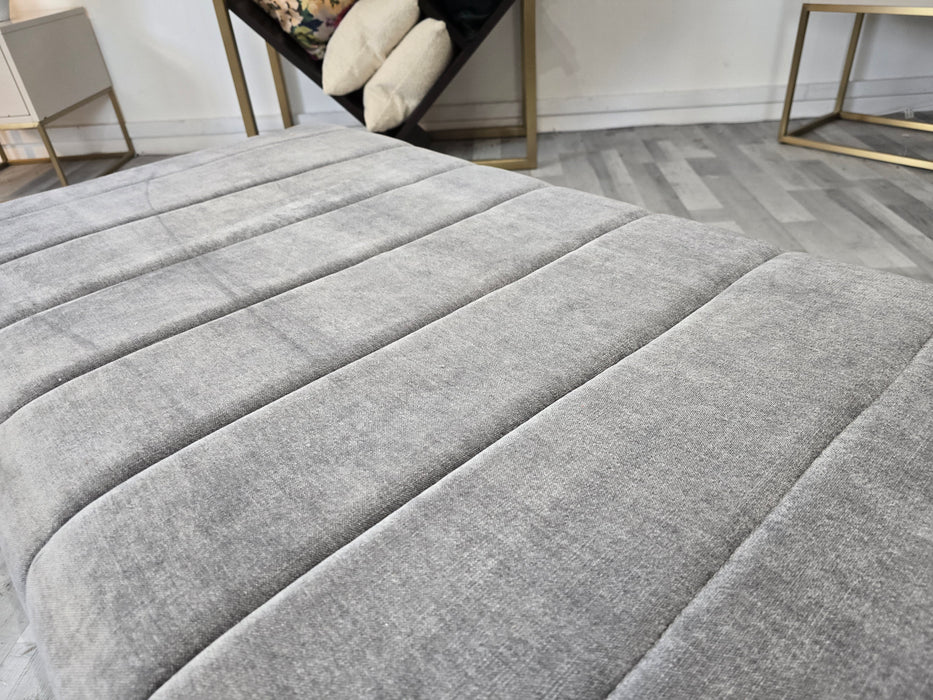 Brantwood Footstool Fabric-Everest Oak Steel