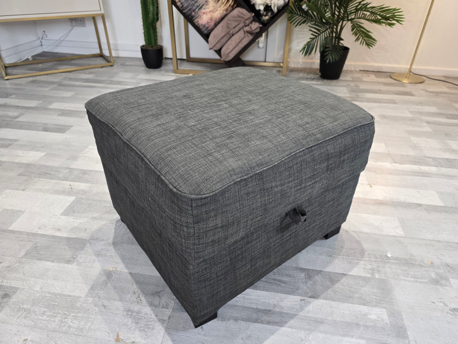 Ashford Storage Footstool - Fabric - Cherub Charcoal All Over