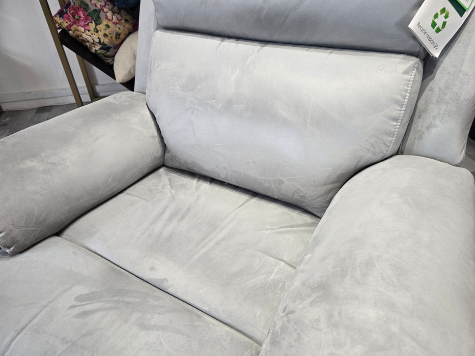 Gracy 1 Seater - Fabric Chair - Tara Silver