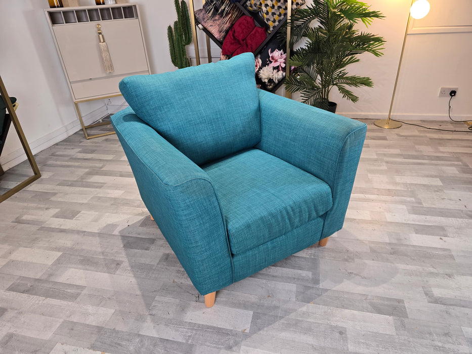 Layla 1 Seater - Fabric Chair - Novak Teal