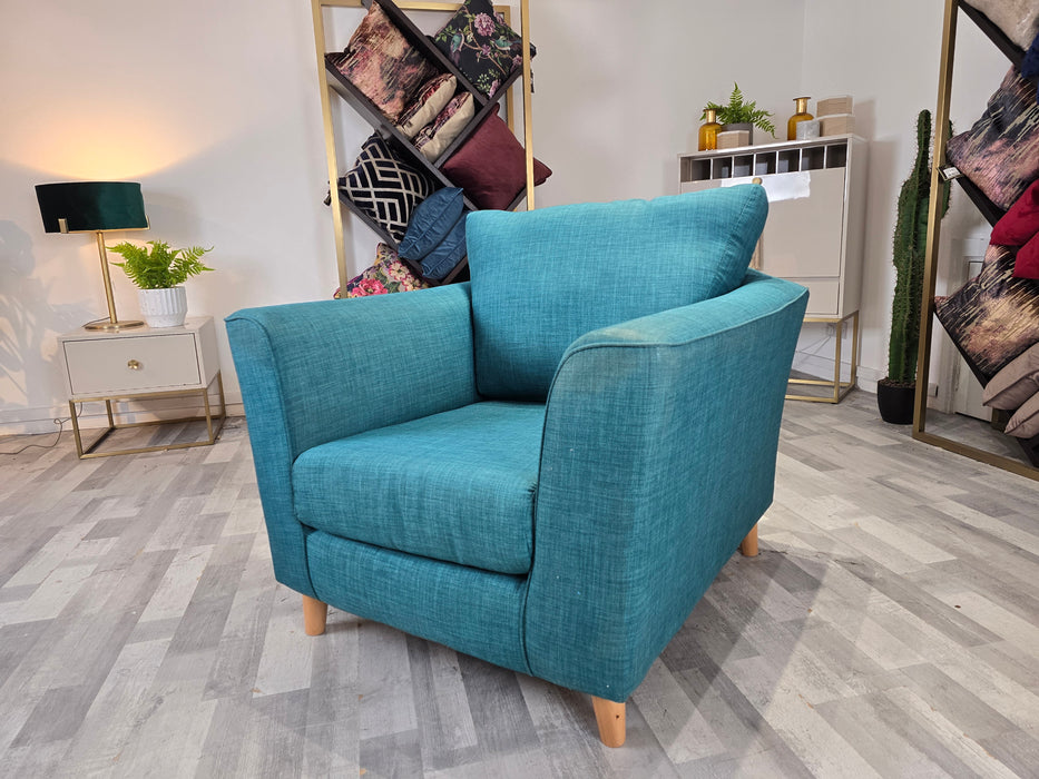 Layla 1 Seater - Fabric Chair - Novak Teal