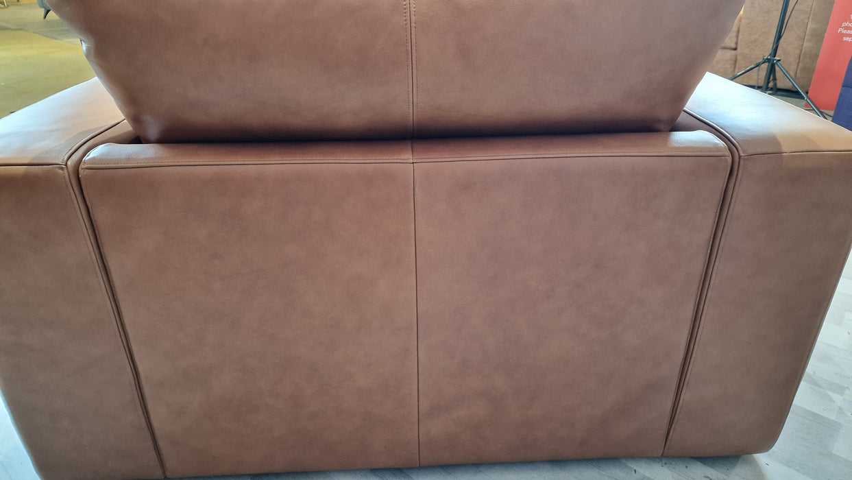 Retreat 1.5 Seat - Leather Loveseat - Cognac