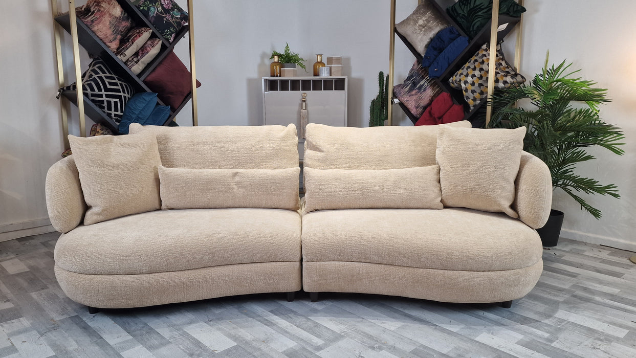 Saxon 4 Seater Split - Fabric Sofa - Boston Beige