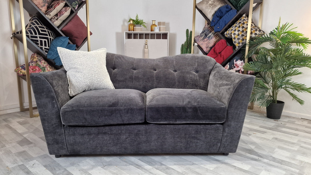 Bartello 2 Seater - Fabric Sofabed - Anthracite -(J27)