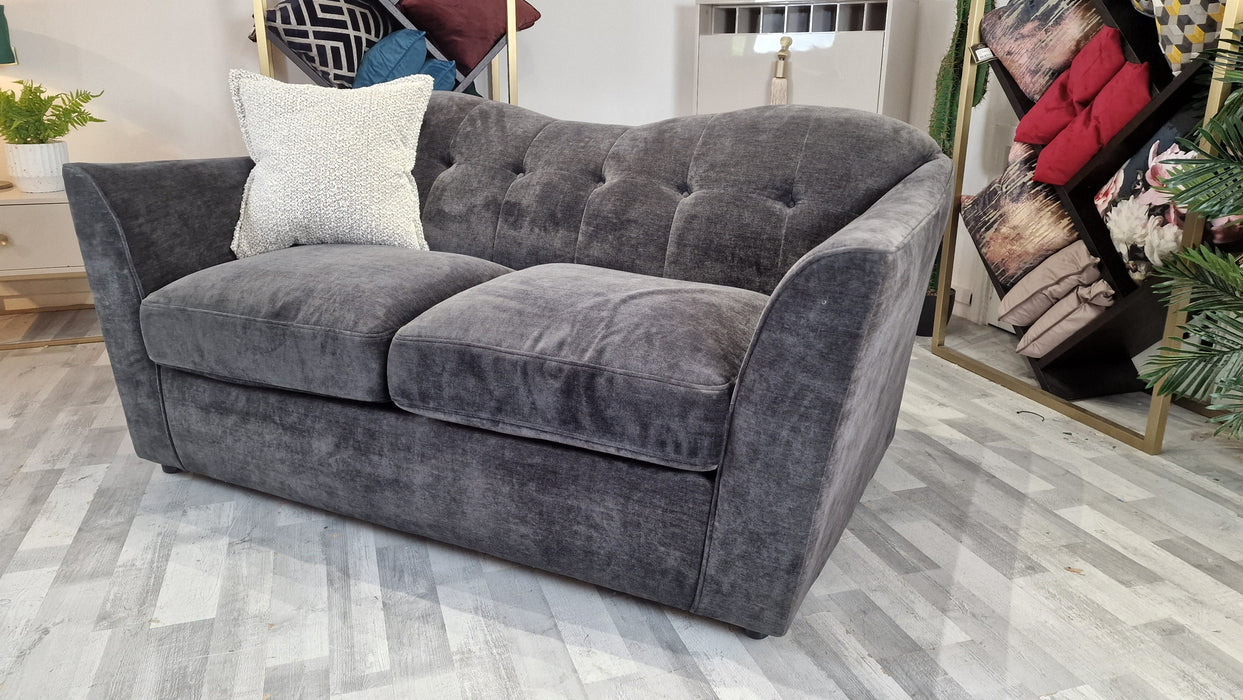 Bartello 2 Seater - Fabric Sofabed - Anthracite -(J27)