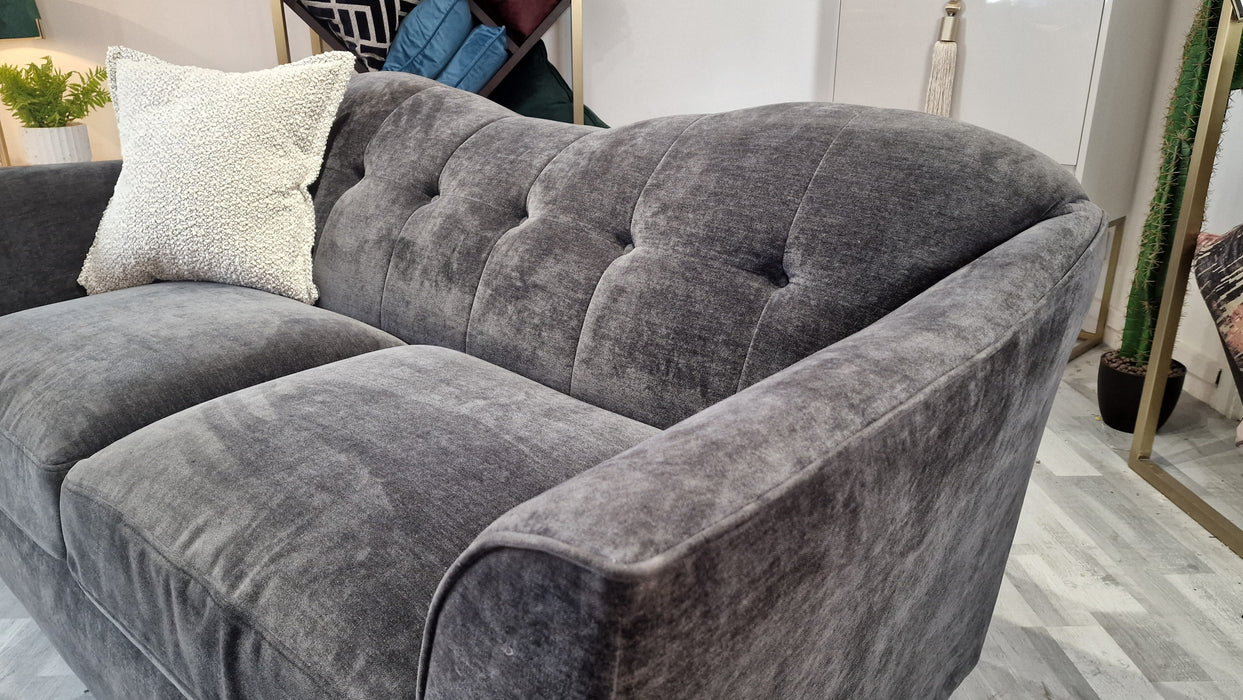 Bartello 2 Seater - Fabric Sofabed - Anthracite -(J27)