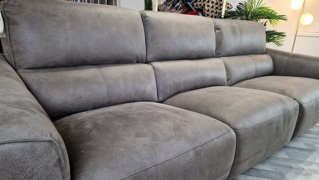 Dakota 4 Seater - Fabric Pow Rec Sofa - Aspen Charcoal