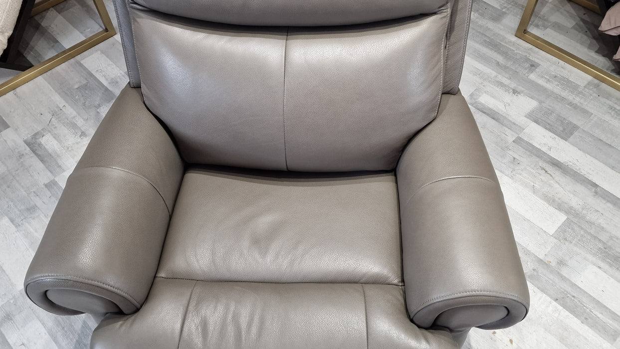 Benton 1 Seat - Leather Chair - Storm