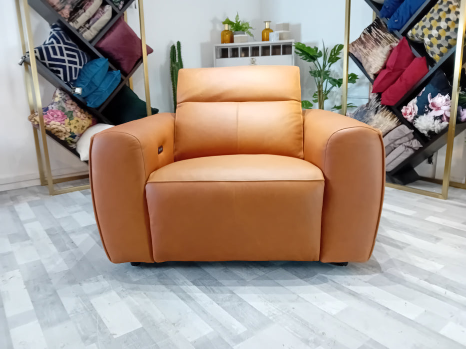 Bohemia 1.5 Seater - Leather Pow Rec Sofa - Tan