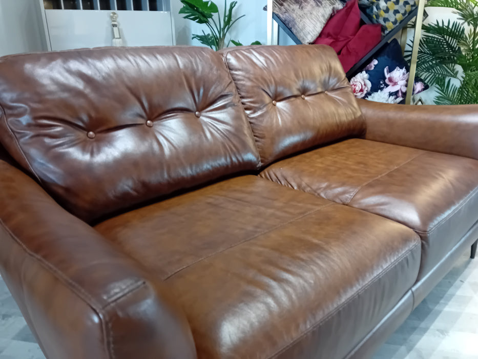 Cordelia 2 Seater - Leather Sofa - Alaska Whiskey
