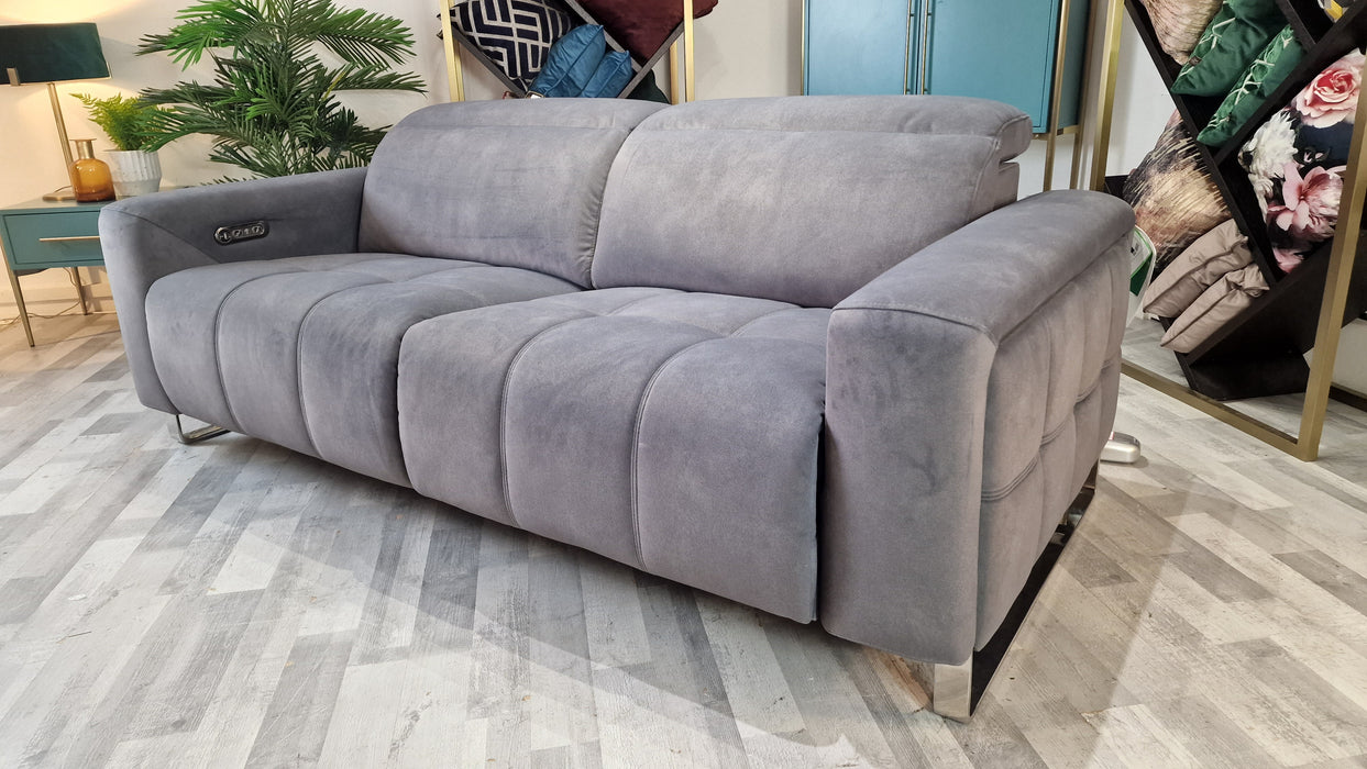Marvella 2.5 Seat - Fabric Power Reclining Sofa - Lifestyle Flecked Fabric Charcoal