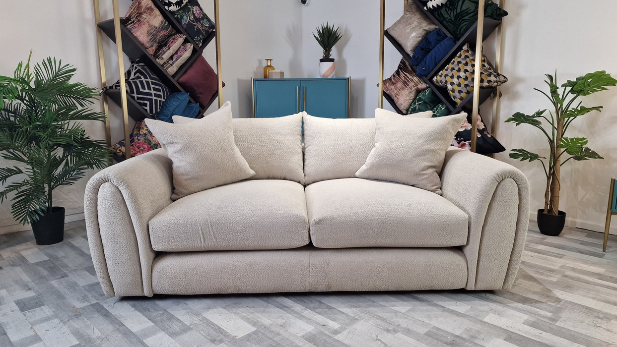 Marble Arch 2 Seat - Fabric Sofa -  Plain Pebble All Over