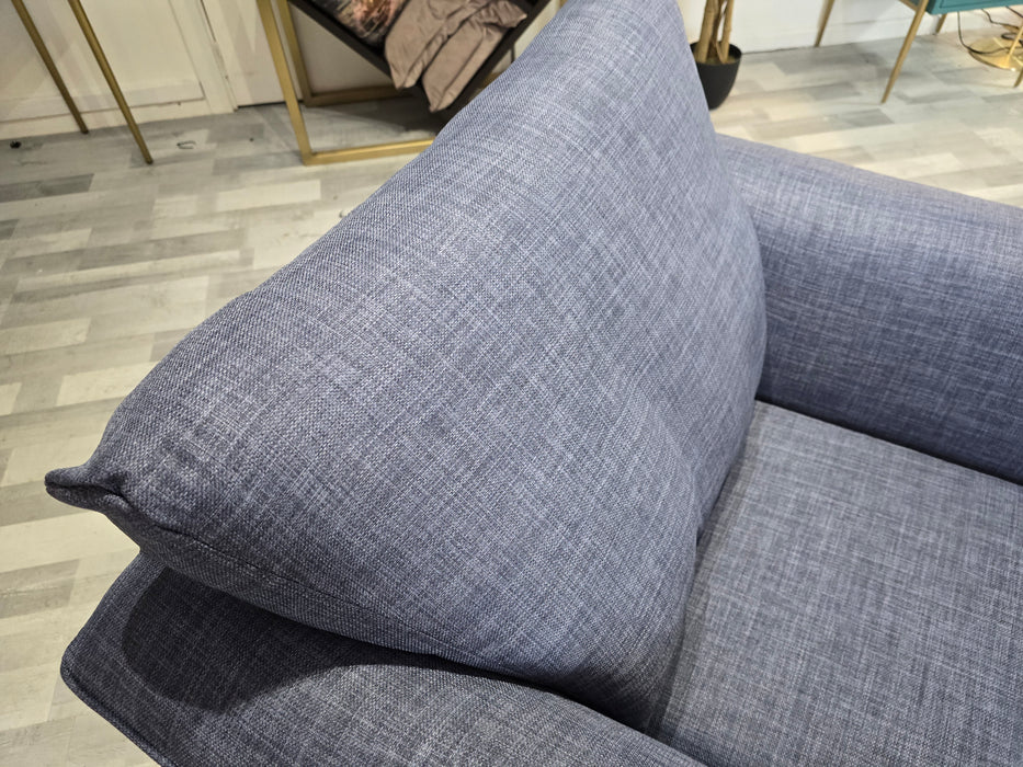 Layla 1 Seater - Fabric Chair -  Linoso Indigo All Over