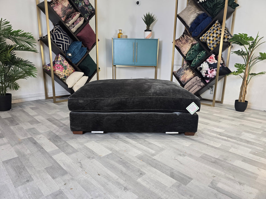 Cavalli - Fabric Designer Footstool - Blanik Slate All Over