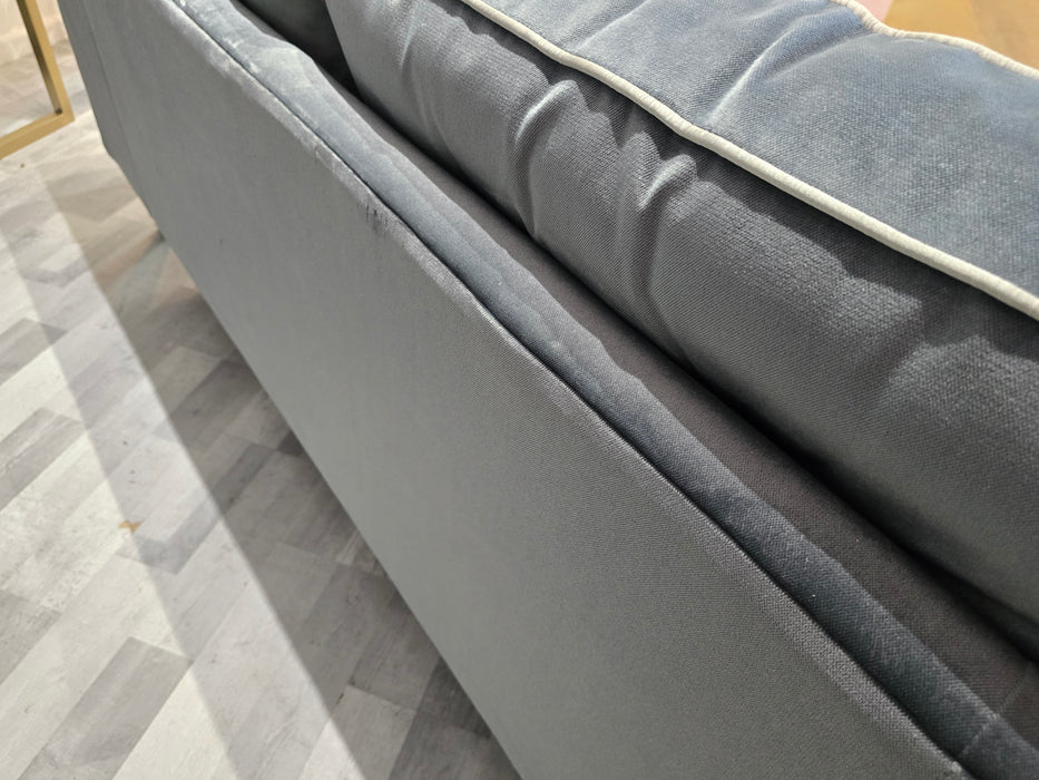 Cricket 3 Seat - Fabric Sofa - Velvet Slate All Over
