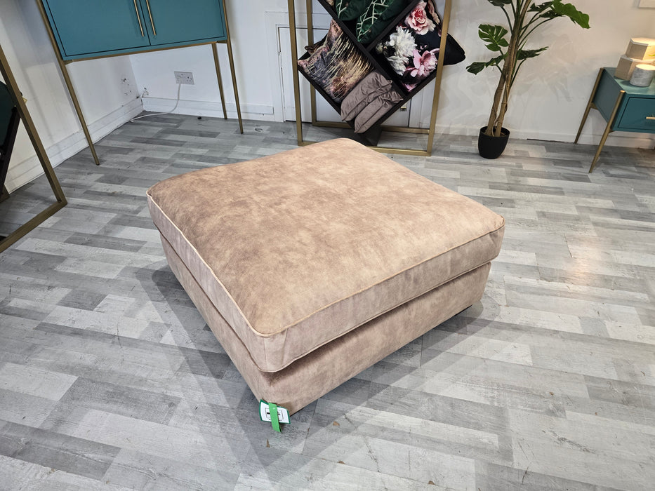 Emperor Footstool - Fabric - Lucerne Champagne All Over