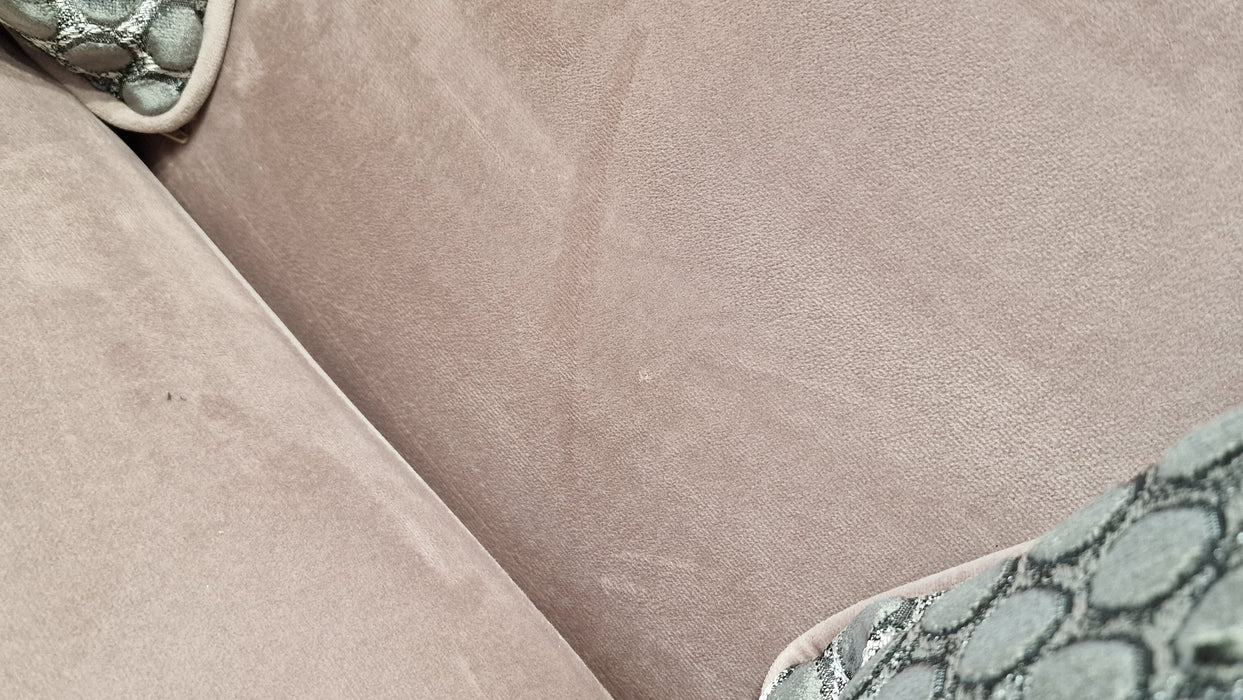 Shimmer 1.5 Seater - Fabric Loveseat - Plush Blush Mix