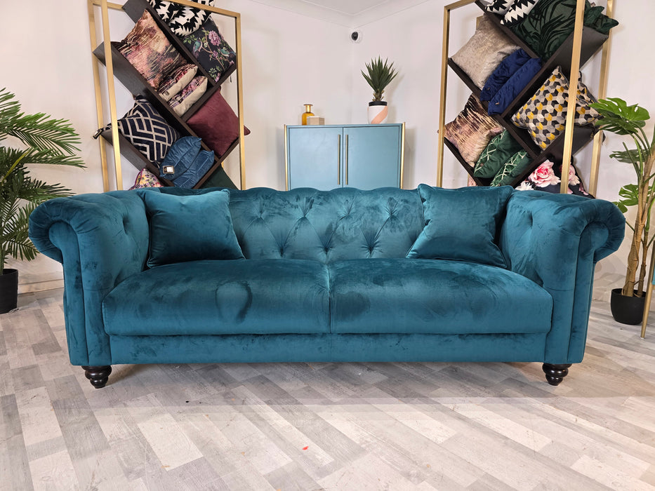 Balmoral Ltd Edition 3 Seater - Matt Velvet Teal (J27)