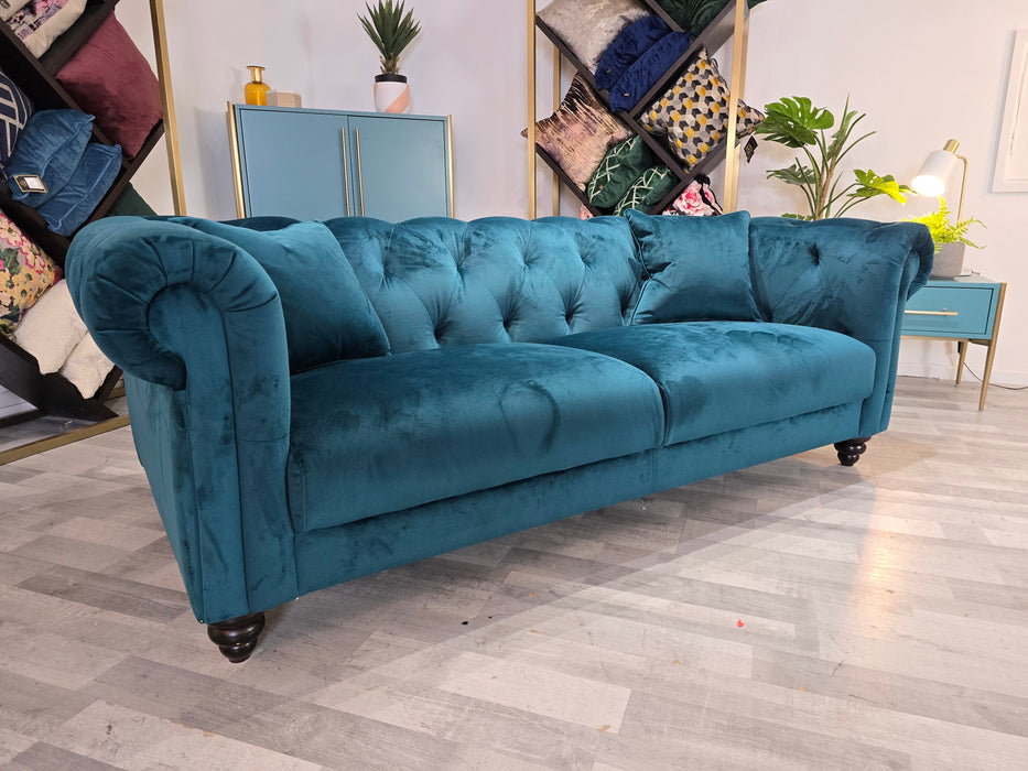 Balmoral Ltd Edition 3 Seater - Matt Velvet Teal (J27)