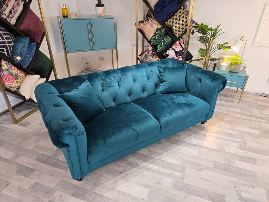 Balmoral Ltd Edition 3 Seater - Matt Velvet Teal (J27)