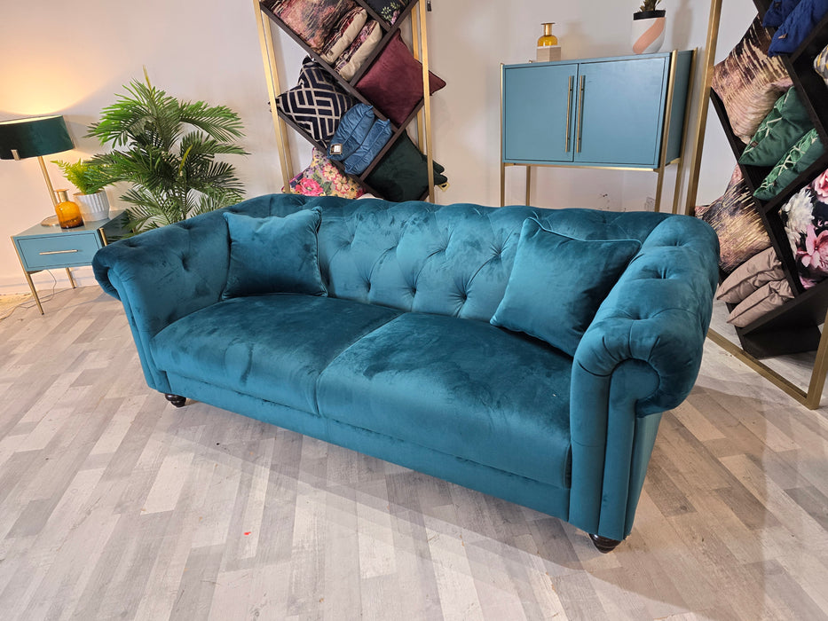 Balmoral Ltd Edition 3 Seater - Matt Velvet Teal (J27)