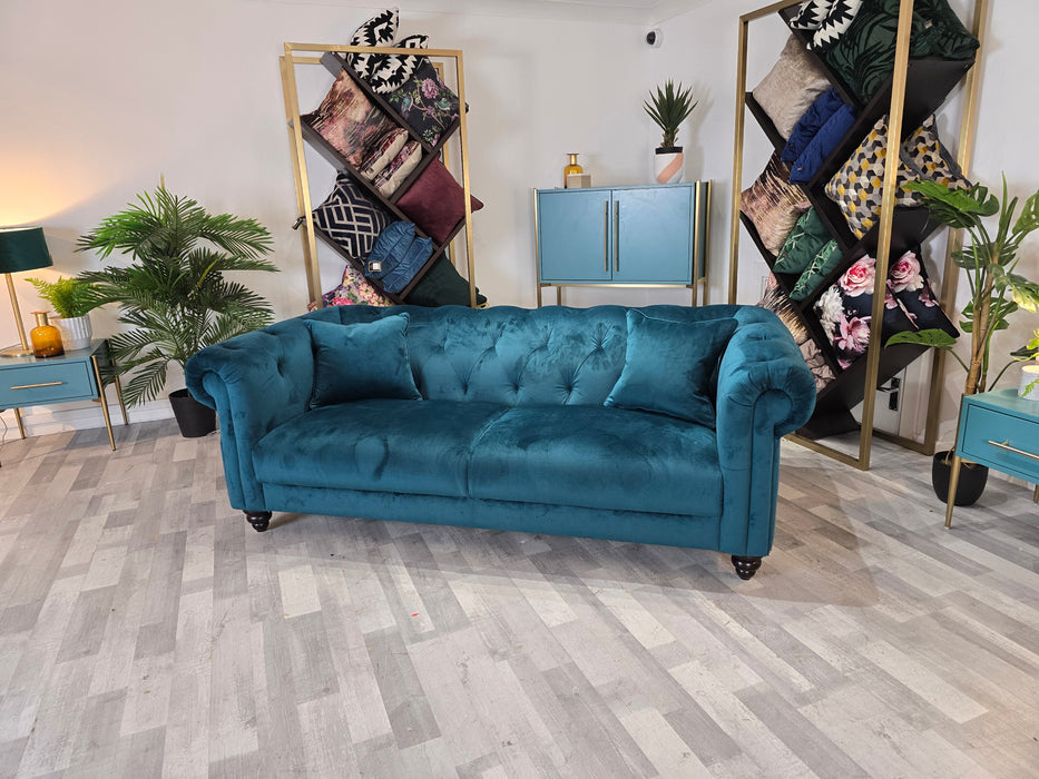 Balmoral Ltd Edition 3 Seater - Matt Velvet Teal (J27)