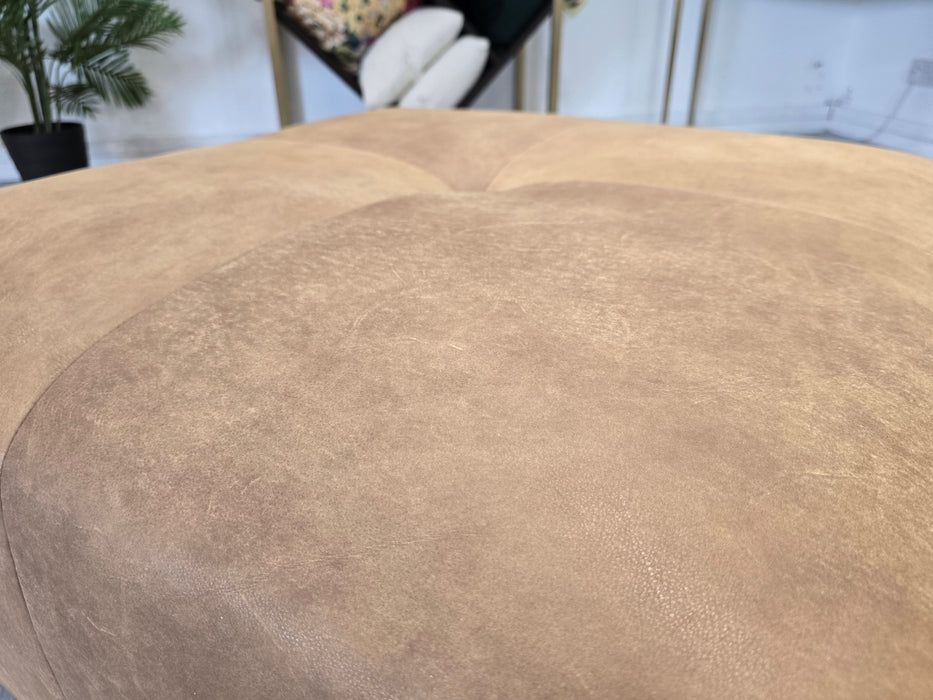 Artisan Designer Footstool - Character Leather Tan All Over