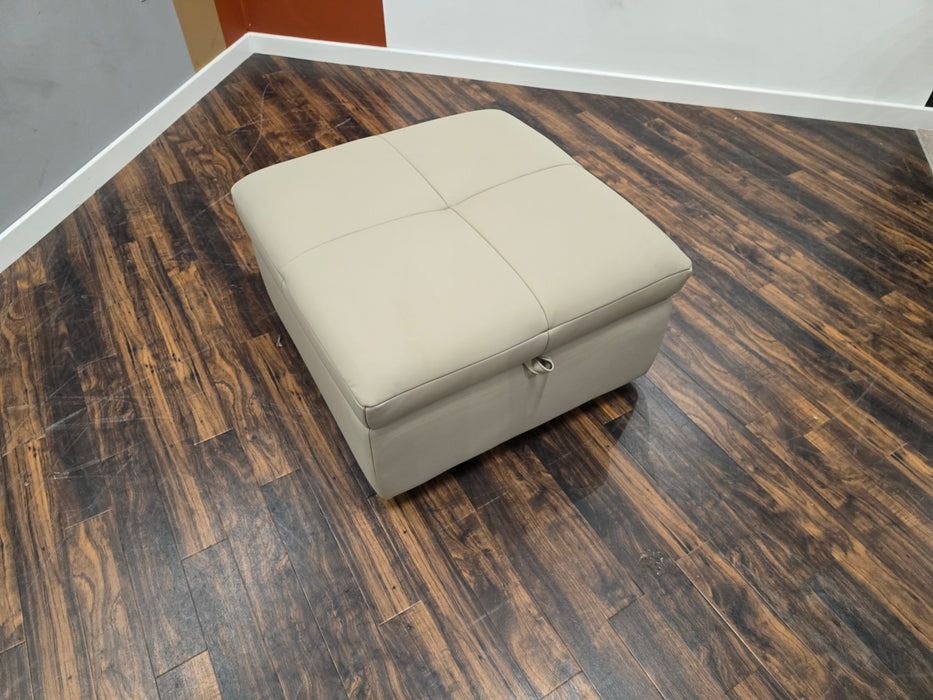 The Riviera Designer Storage Footstool - Putty (J27)