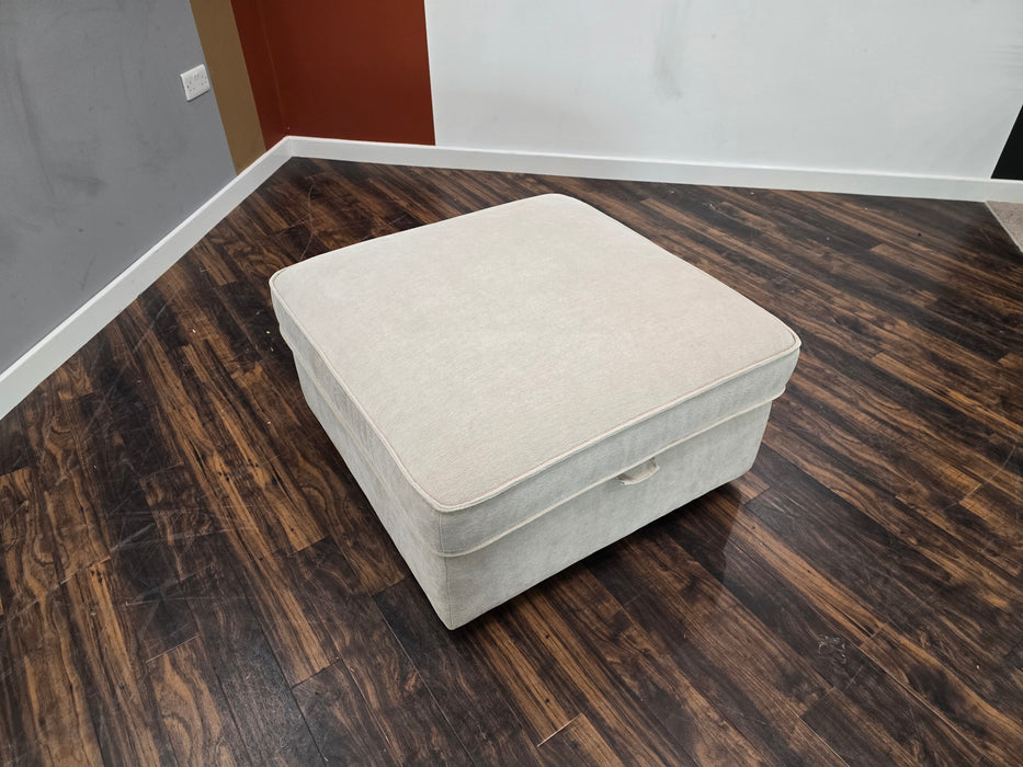 Footstool - Designer Storage -Stone - (J27)