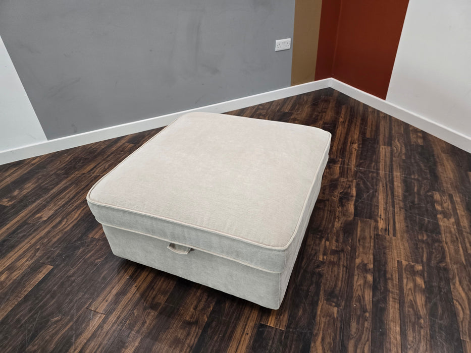 Footstool - Designer Storage -Stone - (J27)