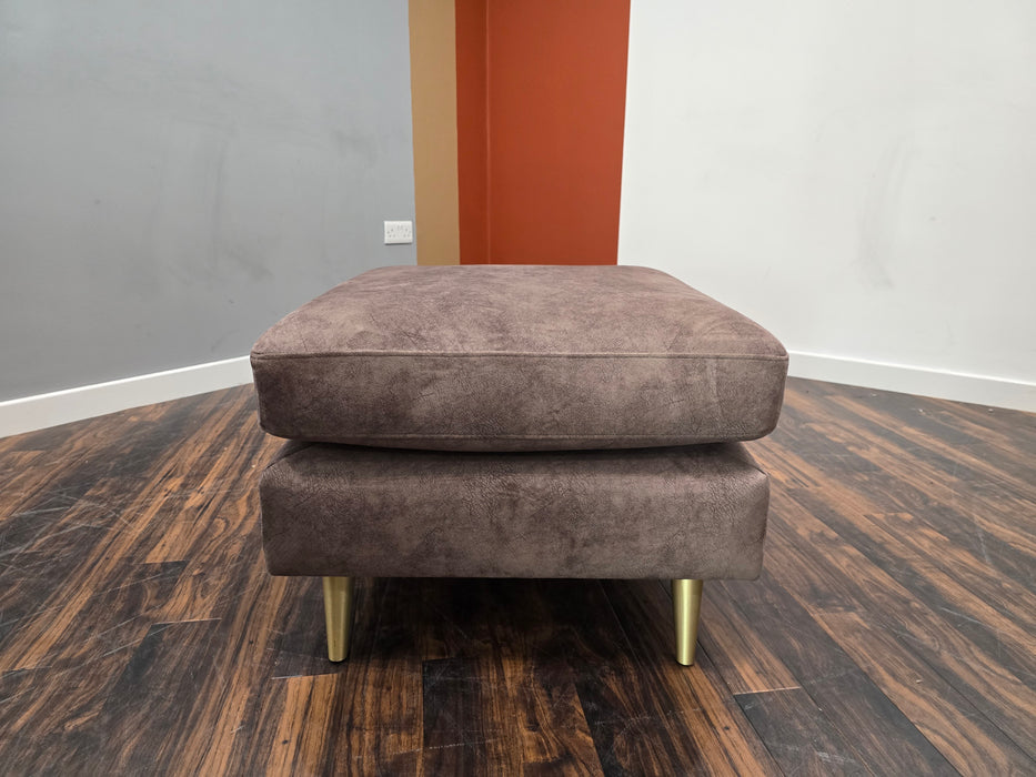 The Hackney Footstool - Fabric - Mocha (J27)