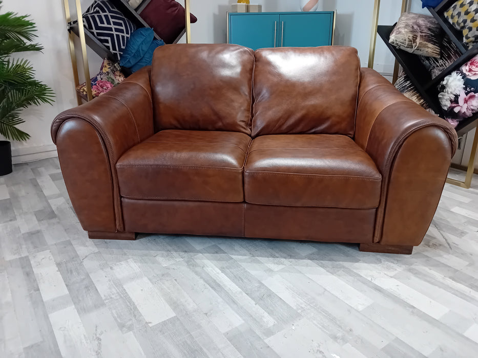 Galleria 2 Seater - Leather Sofa - Dakota Whiskey