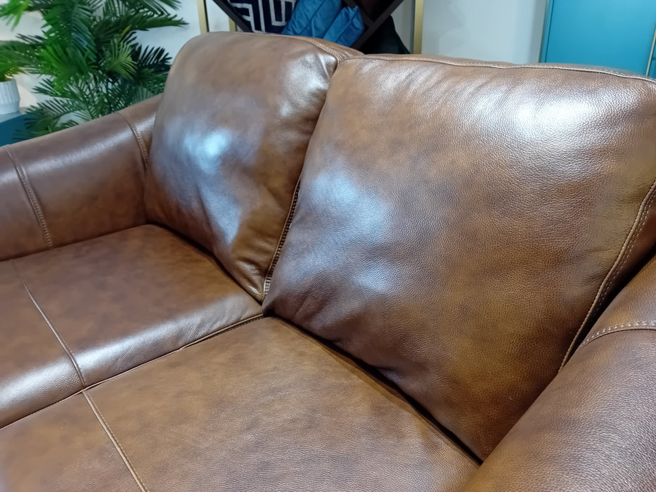 Galleria 2 Seater - Leather Sofa - Dakota Whiskey