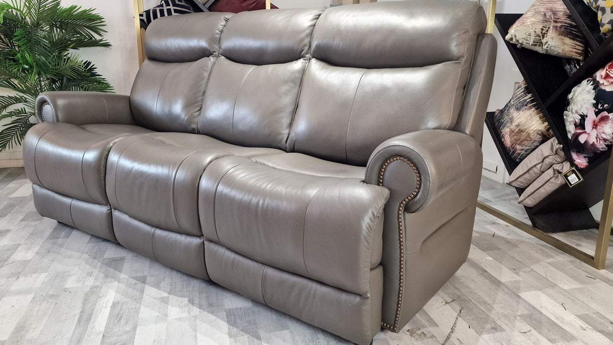 Benton 3 Seater - Leather Sofa - Storm