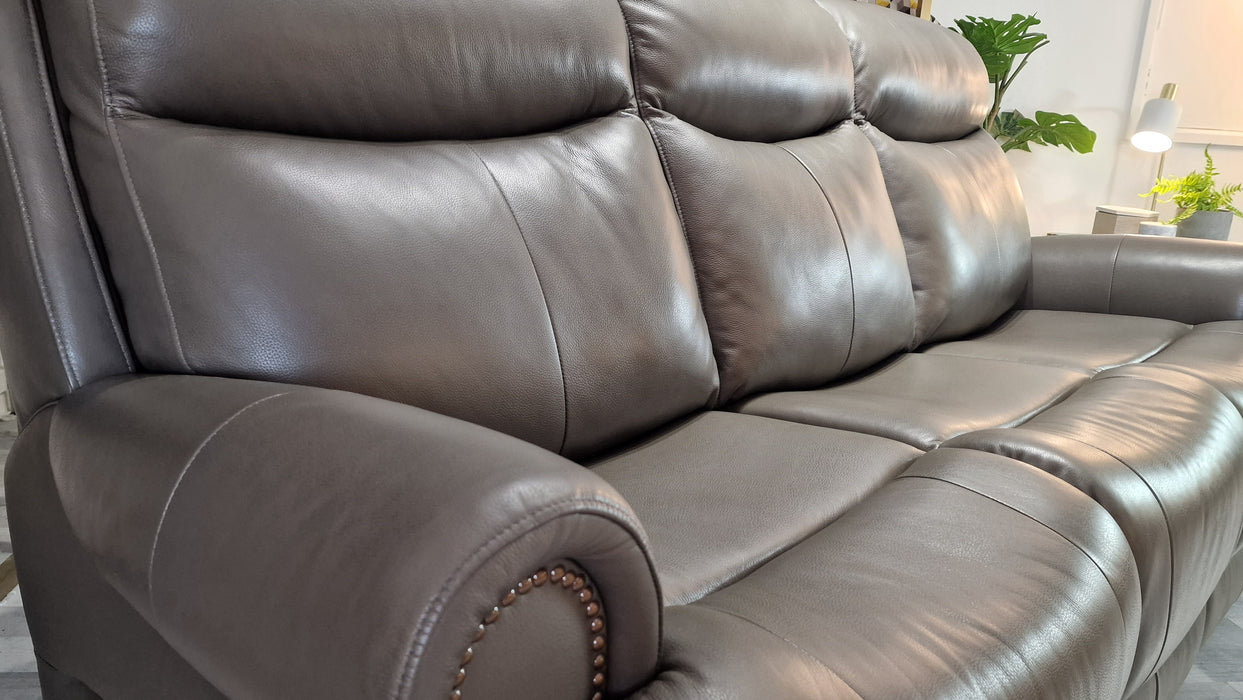 Benton 3 Seater - Leather Sofa - Storm