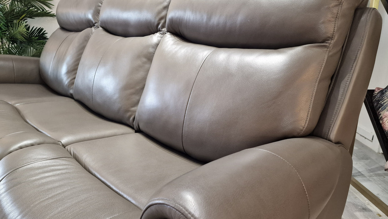 Benton 3 Seater - Leather Sofa - Storm