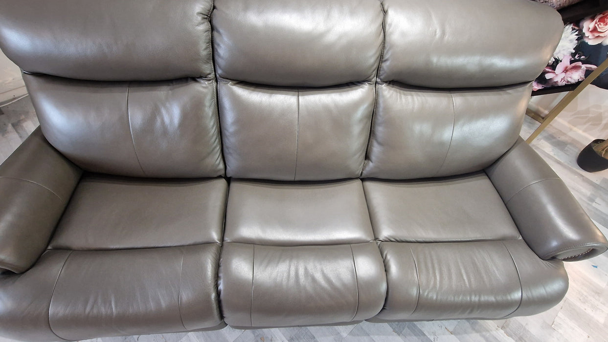 Benton 3 Seater - Leather Sofa - Storm