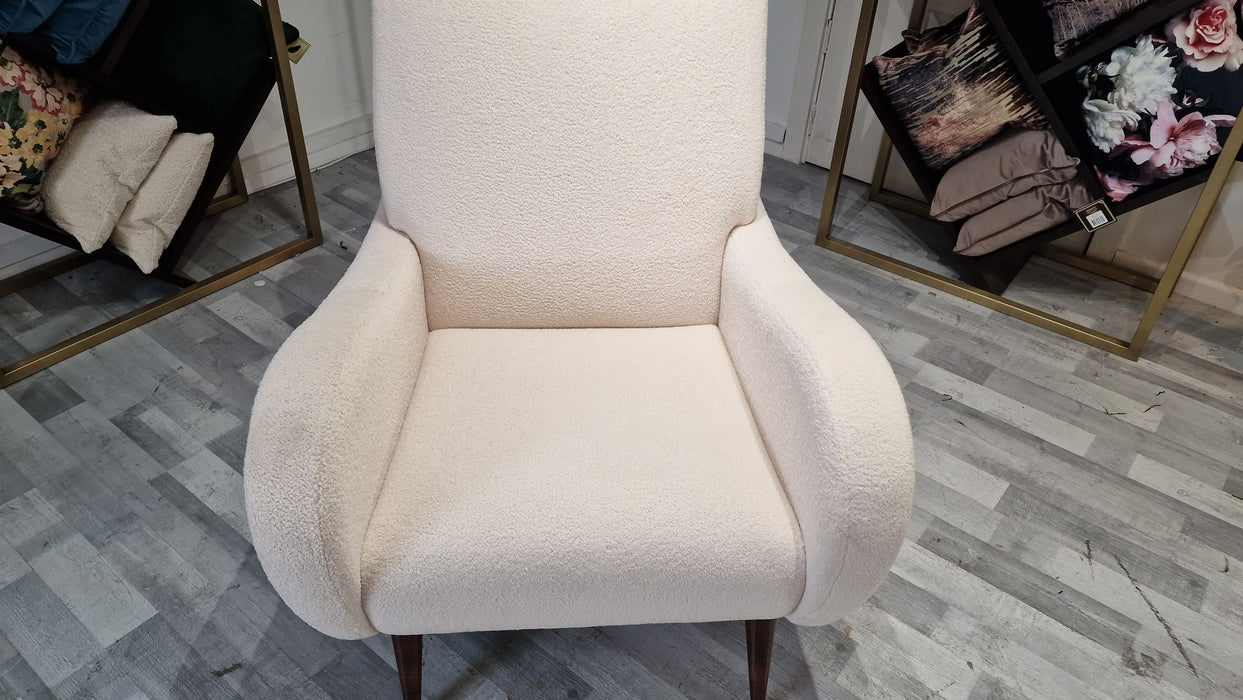 Esme 1 Seater - Fabric Nest Chair - Malham Ivory