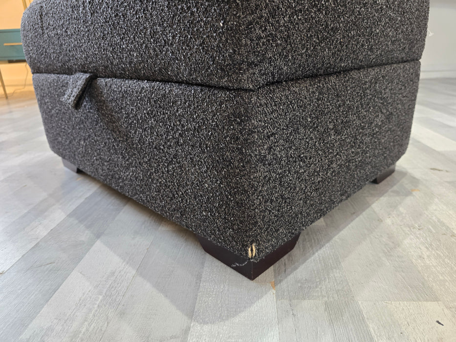 Downtown Storage Footstool - Fabric -  Boucle Anthracite All Over