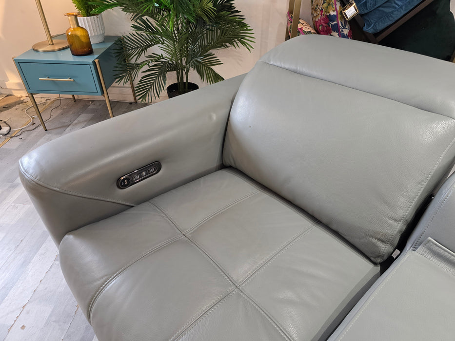 Marvella 2 Seater - Power recliner - Trusty Sheen Leather Granite Teal