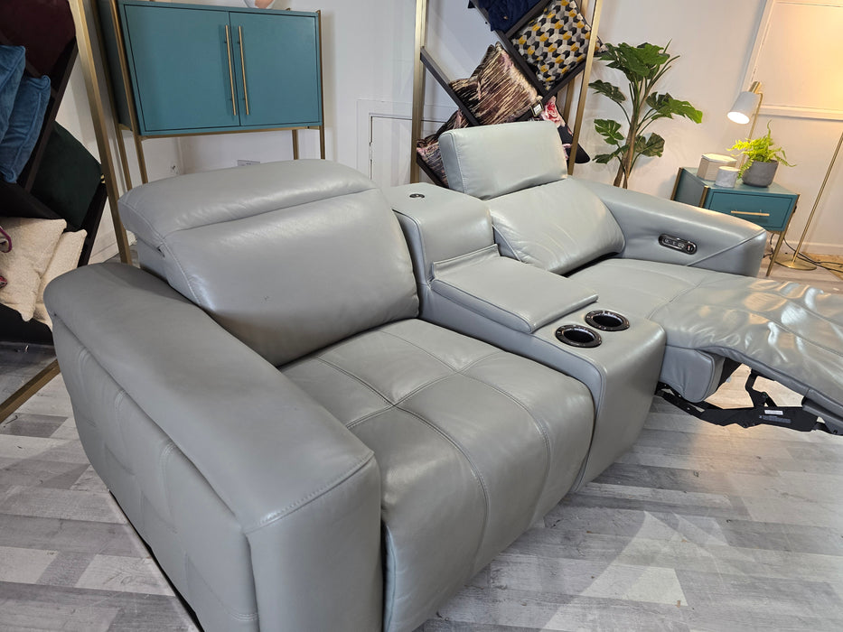 Marvella 2 Seater - Power recliner - Trusty Sheen Leather Granite Teal