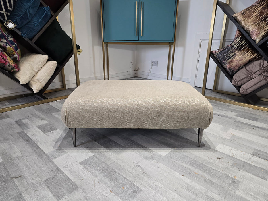 Andorra - Fabric Footstool  - Andorra Mink