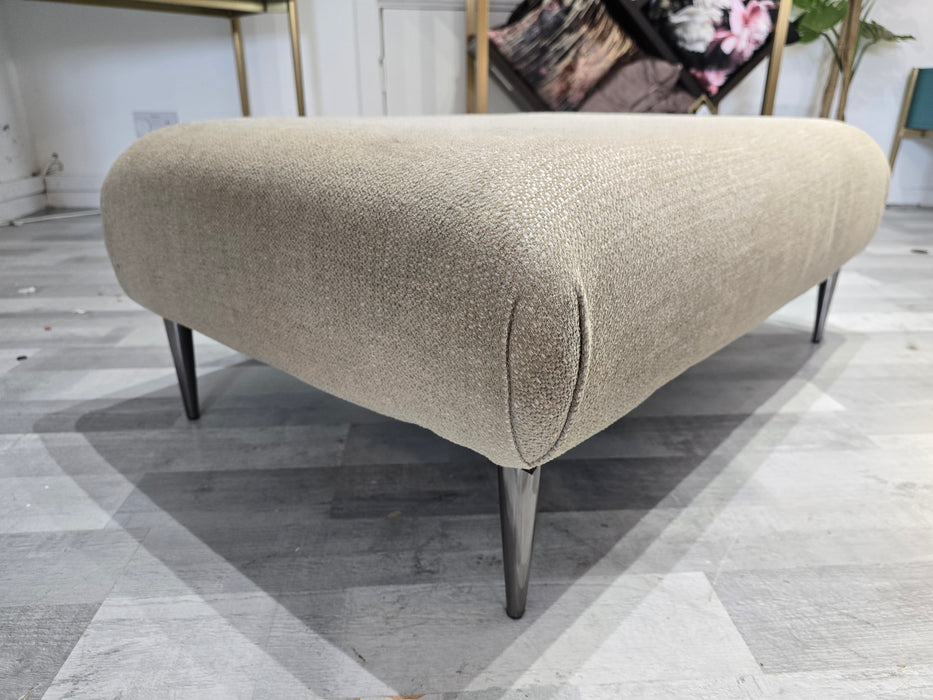 Andorra - Fabric Footstool  - Andorra Mink