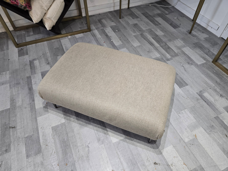 Andorra - Fabric Footstool  - Andorra Mink