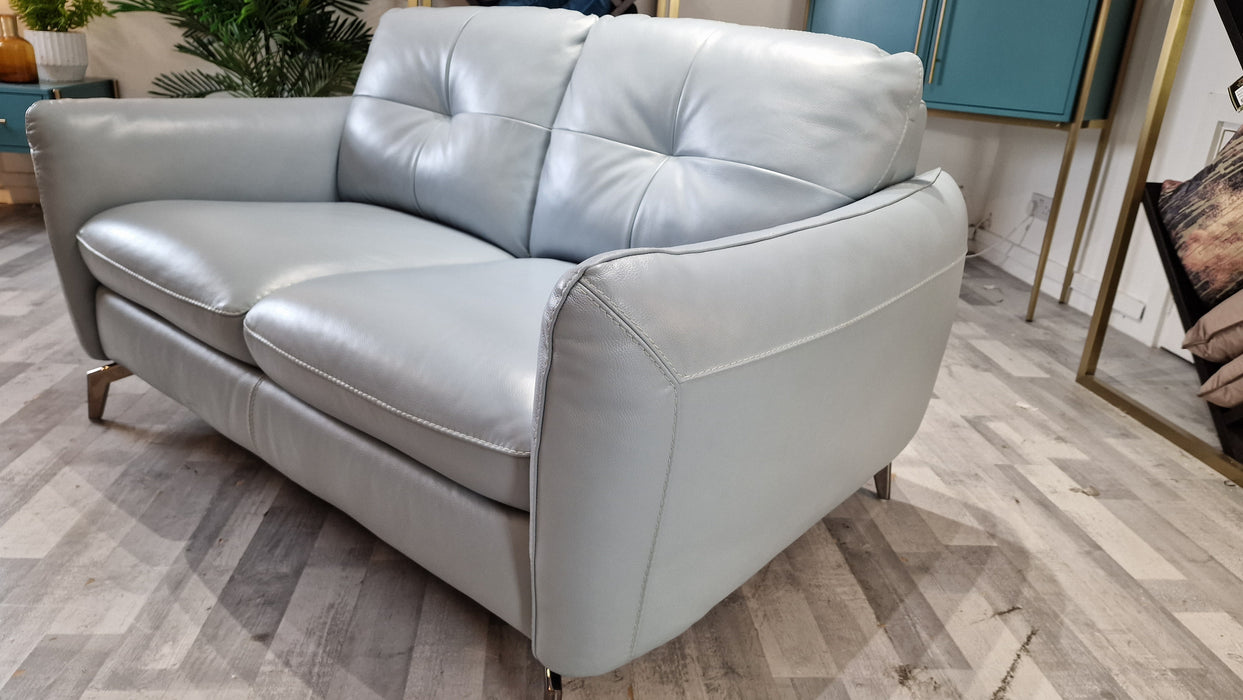 Mimi 2 Seater - Leather Sofa - Le Mans Pearl Blue