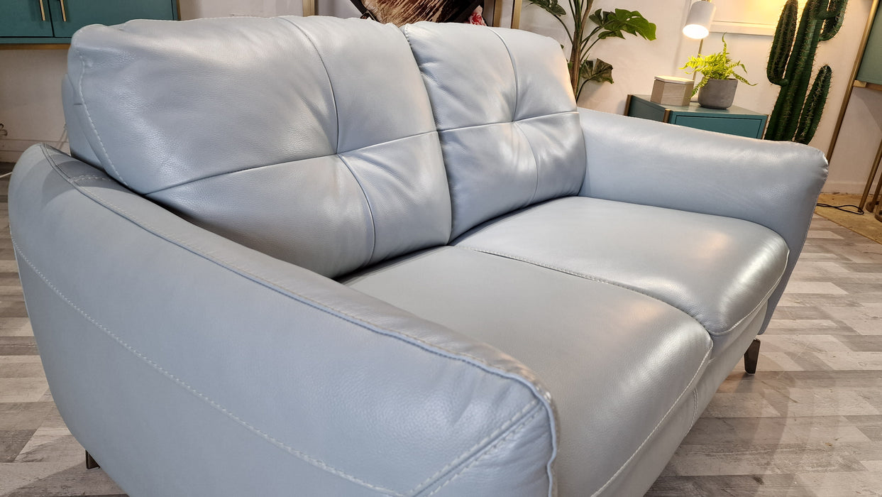 Mimi 2 Seater - Leather Sofa - Le Mans Pearl Blue