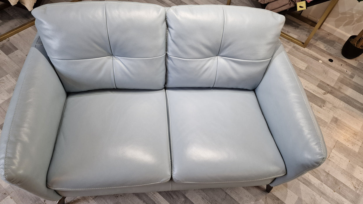 Mimi 2 Seater - Leather Sofa - Le Mans Pearl Blue