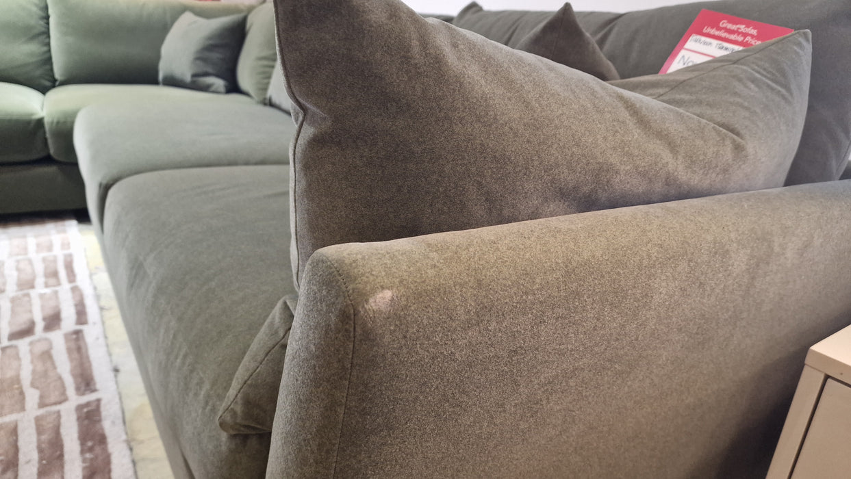 Tallulah 1 Terminal Corner 3 - Fabric Sofa - Nordic Moss All Over