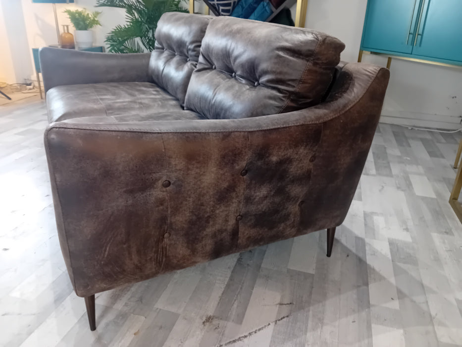 Cordelia 2 Seater - Leather Sofa - Texas  Brown