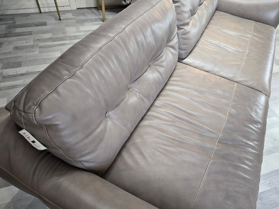 Cordelia 4 Seater - Leather Sofa - Dakota Grey